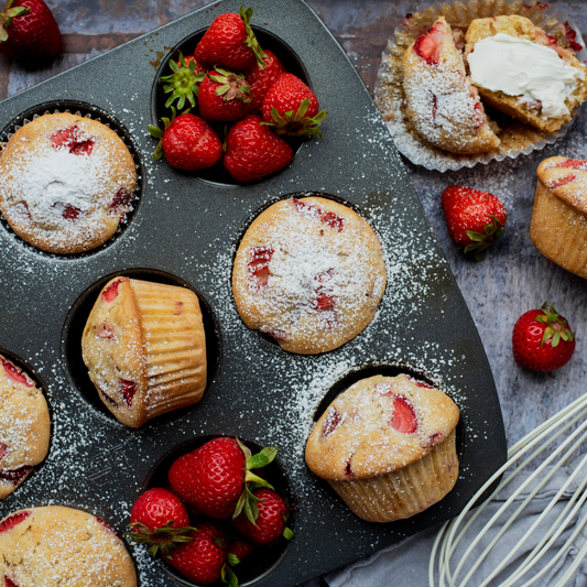 Glutenfreie Erdbeermuffins