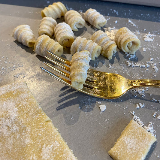 Glutenfreie handgemachte Cavatelli Nudeln