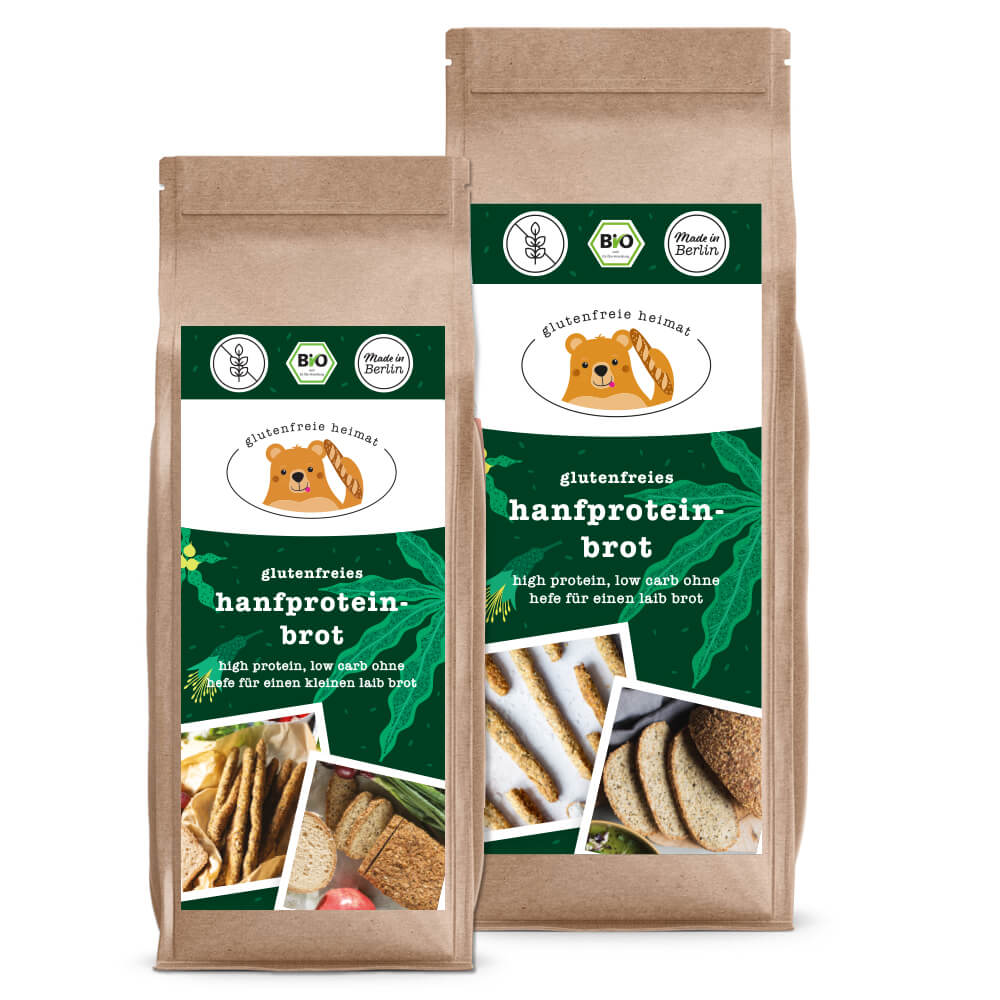 glutenfreies Hanf Protein Brot, Grissini, grissini senza glutine, canapa, chia