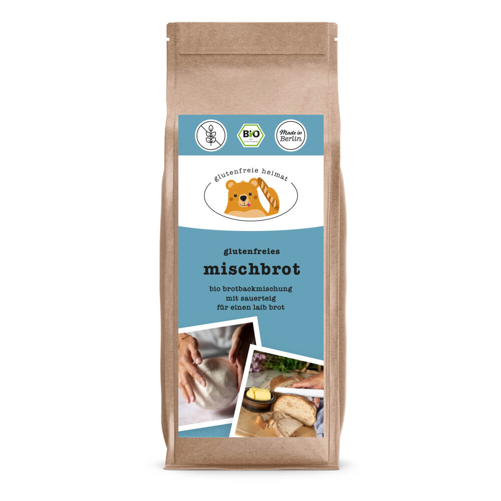 gluten-free mixed bread - organic baking mix with sourdough