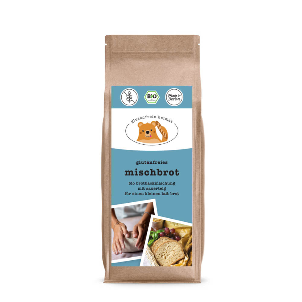 gluten-free mixed bread - organic baking mix with sourdough